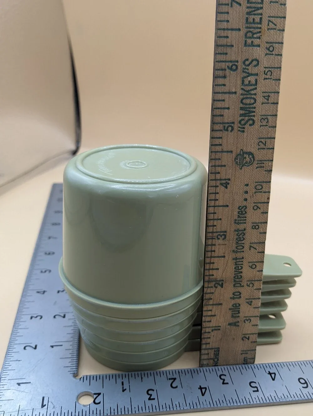 Vintage Tupperware MEASURING Cups Avocado 6 Cups 1/4 766 1 - 1 Cup 761  1
